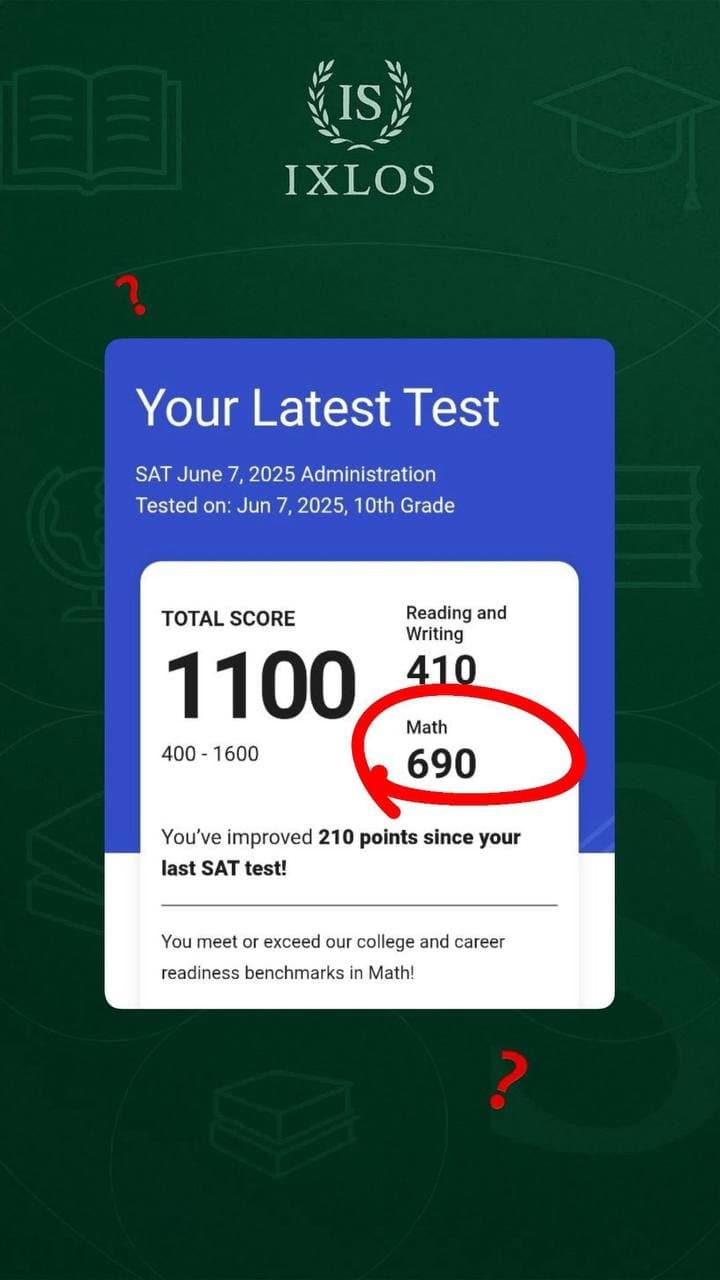 SAT test natijasi